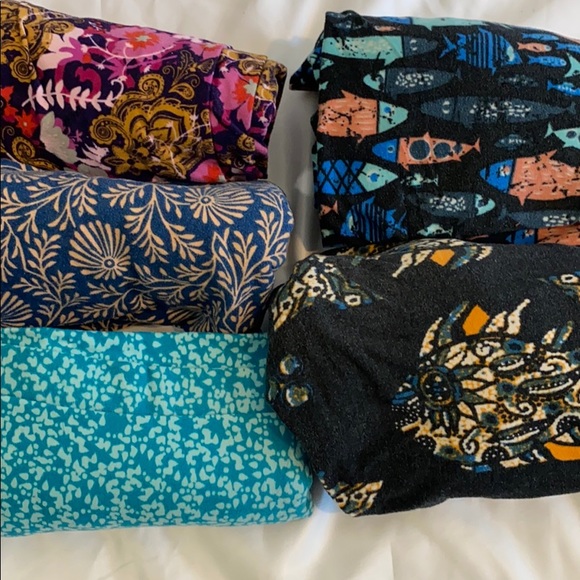 LuLaRoe Pants - Five pairs of  LULAROE one size leggings